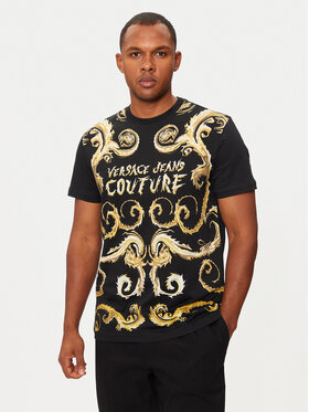 Versace Jeans Couture Versace Jeans Couture T-krekls 77GAH6SC Melns Regular Fit