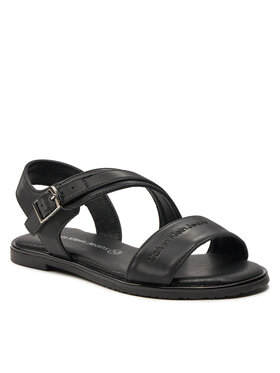 Calvin Klein Jeans Sandali Flat Sandal V3A2-80825-1688 M Črna