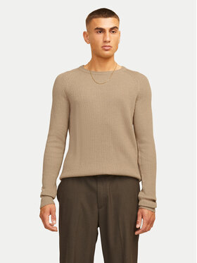 Jack&Jones Jack&Jones Sveter Pannel 12258471 Béžová Regular Fit