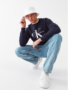 Calvin Klein Jeans Calvin Klein Jeans Džemperis ar kapuci J30J320933 Tumši zils Regular Fit