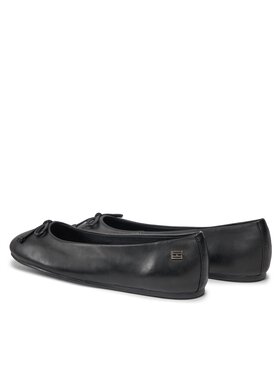 Tommy Hilfiger Balerinke Essential Leather Ballerina FW0FW07768 Crna