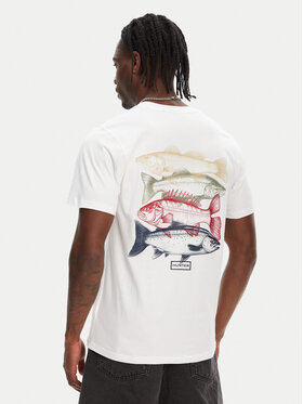 Hunter Hunter Marškinėliai Raasay Graphic HARM0034251 Balta Regular Fit