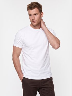 BASICLO BASICLO T-Shirt W-2326-01 Biały Oversize