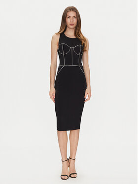 Elisabetta Franchi Elisabetta Franchi Φόρεμα κοκτέιλ AB-724-51E2-V440 Μαύρο Slim Fit