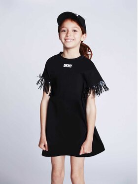 DKNY DKNY Kleid für den Alltag D32880 S Schwarz Regular Fit