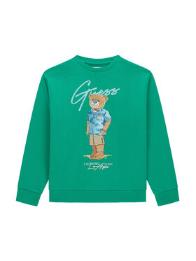 Guess Guess Majica dugih rukava L6GQ04 KA6R4 Zelena Regular Fit