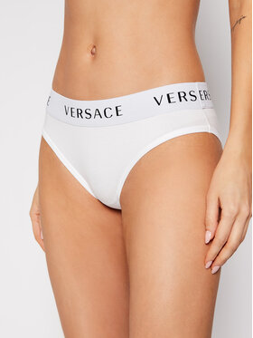 Versace Versace Klasické nohavičky Logo AUD04071 Biela