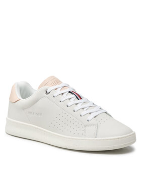 Tommy Hilfiger Tommy Hilfiger Sneakersy Retro Court Perf Undyed Cup FM0FM04005 Sivá