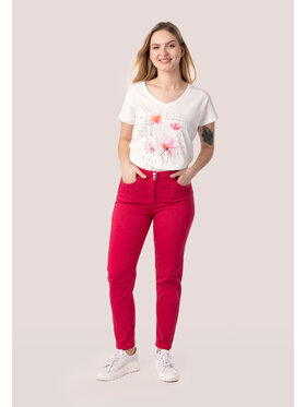 QUIOSQUE QUIOSQUE Dámske nohavice 3OB004 Bordová Regular Fit