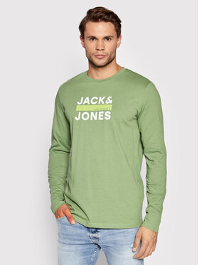 Jack&Jones Jack&Jones Longsleeve Dan 12213768 Zielony Relaxed Fit