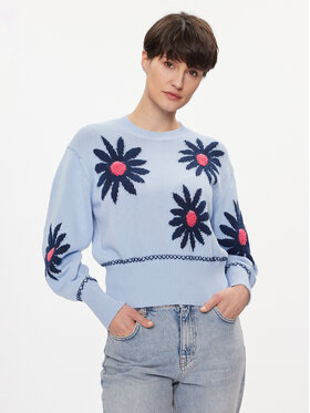 United Colors Of Benetton United Colors Of Benetton Pullover 1194E108Y Himmelblau Regular Fit