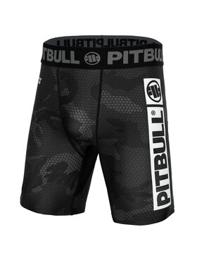 PITBULL PITBULL Szorty sportowe Spodenki kompresyjne Net Camo Hilltop II XL Czarny Slim Fit