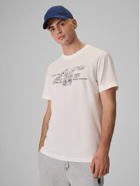 4F 4F T-Shirt CITY Biały Regular Fit