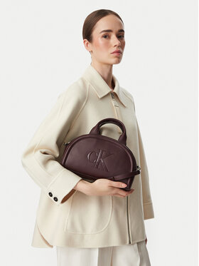 Calvin Klein Calvin Klein Torebka Bold Ck Dome Crossbody LV04F3895G Bordowy