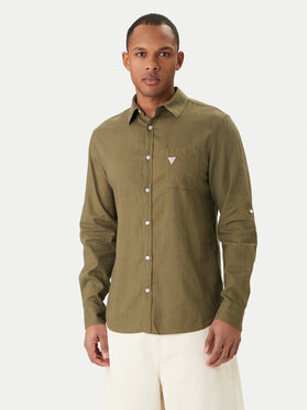 Guess Guess Camicia F6GH06 WG3L0 Verde Regular Fit