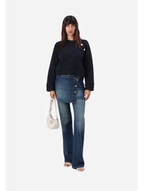 PINKO PINKO Mikina Margarina maglia felpa Tmavomodrá Regular Fit
