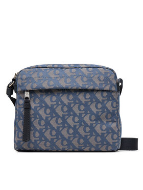 Calvin Klein Calvin Klein Saszetka Slouched Monogram Mini Zip Fligh LV04G3175G Błękitny