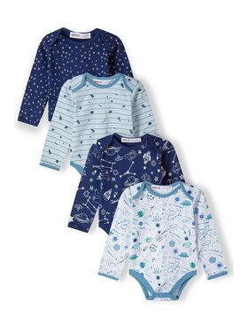 MINOTI MINOTI Komplet 4 par body 15mbaby 8 Niebieski Regular Fit
