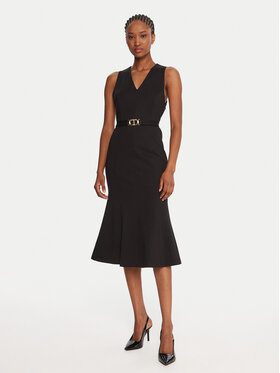 TWINSET TWINSET Cocktail obleka 252TP2606 Črna Slim Fit