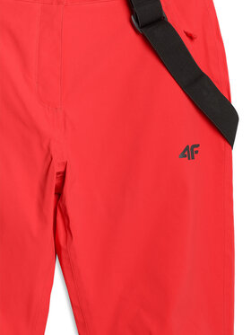 4F 4F Spodnie narciarskie SKIWEAR Czerwony Regular Fit