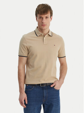 Tommy Hilfiger Tommy Hilfiger Polo Pique MW0MW42749 Beżowy Regular Fit