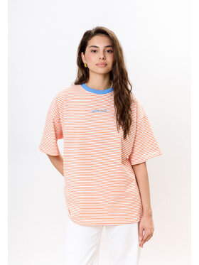 Mirons Mirons T-Shirt Print Biały Oversize