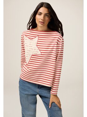 Oltre Oltre Felpa G806J004425N011 Rosso Boxy Fit