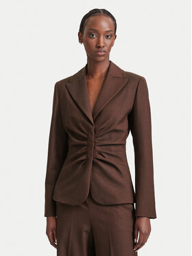 Marella Marella Marynarka Fumana 2623046032 Brązowy ciemny Slim Fit