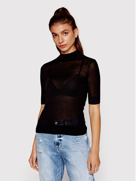 Calvin Klein Calvin Klein Bluză cu gât Essential K20K204140 Negru Slim Fit