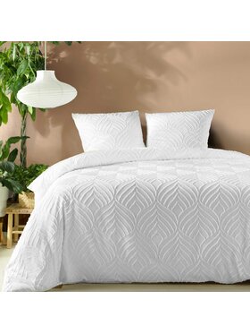 MIAhome MIAhome Komplet pościeli z tuftowanym wzorem 240x220 cm TIPLU biały Biały