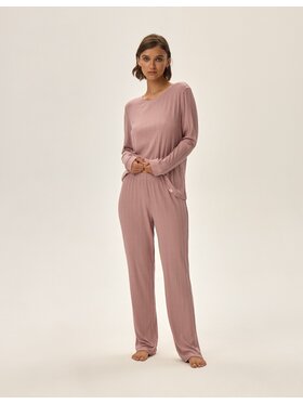 Esotiq Esotiq Piżama 42192 Różowy Regular Fit