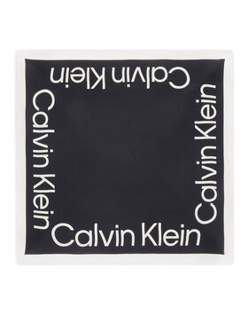 Calvin Klein Naglavna Ruta Contrast Logo Jacquard Scarf K60K611739 Črna