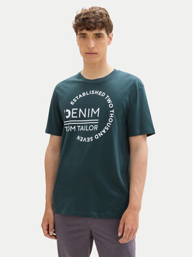 Tom Tailor Denim Tom Tailor Denim Tricou 1043491 Verde Regular Fit