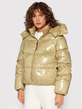 Tommy Hilfiger Tommy Hilfiger Пухено яке Glossy WW0WW32803 Бежов Regular Fit