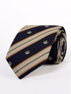 ELSNER ELSNER Krawat A1933 Heraldyk Granatowy