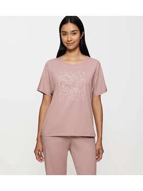 Triumph Triumph Koszulka piżamowa Mix & Match TOP SSL 03 X Różowy Regular Fit
