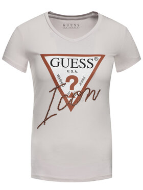 Guess Guess T-krekls W94I89 K7DE0 Rozā Regular Fit