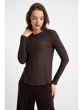 CLICK CLICK Μπλουζάκι 10-6958 Καφέ Fitted Fit