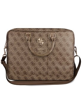 Guess Guess Torba na laptopa 4G Big Logo Brązowy