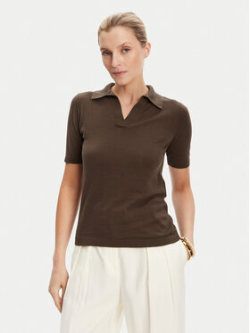Weekend Max Mara Weekend Max Mara Polo majica Roncolo 2525366071 Rjava Regular Fit