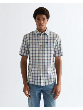 Wrangler Wrangler Koszula SS 1 PKT SHIRT Niebieski Regular Fit