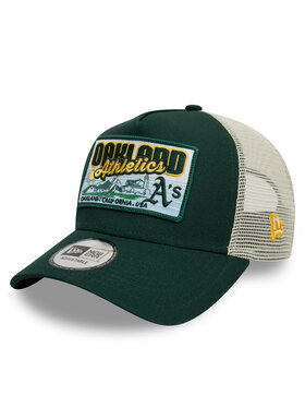 New Era New Era Czapka z daszkiem Mlb Patch Trucker Oakland Athletics 60595258 Zielony
