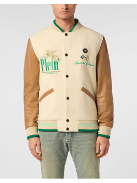 PHILIPP PLEIN PHILIPP PLEIN Kurtka bomber 24141 Beżowy Regular Fit