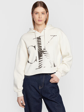 Calvin Klein Jeans Calvin Klein Jeans Džemperis ar kapuci J20J220310 Bēšs Regular Fit