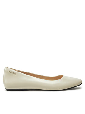 Calvin Klein Calvin Klein Baleríny Round Ballerina HW0HW02449 Écru