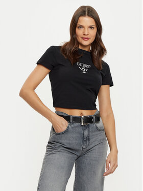 Guess Guess Тишърт V4YI20 KCDH1 Черен Boxy Fit