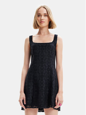 Desigual Desigual Φόρεμα καλοκαιρινό 23SWVW02 Μαύρο Slim Fit