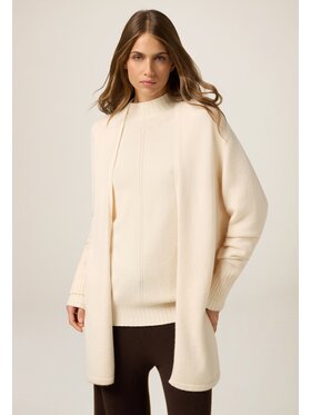 Oltre Oltre Cardigan M050E002036N002 Écru Baggy Fit