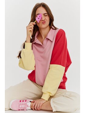 NAOKO NAOKO Bluza City Sunset Czerwony Regular Fit