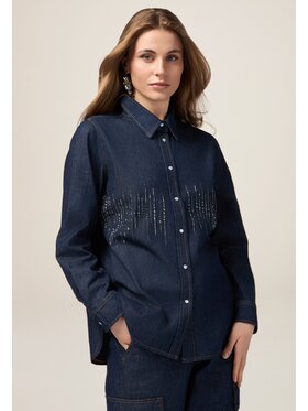 Oltre Oltre Camicia 5638R002924N034 Blu Over Fit